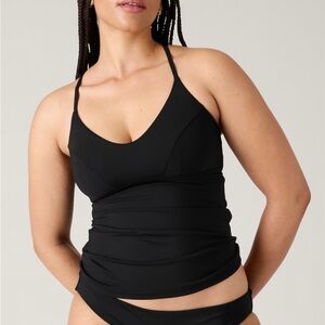 Black Athleta triangle tankini A-C cup NWT